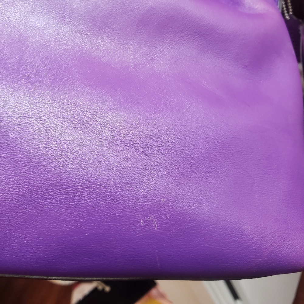 COACH Vtg 19889 Large Legacy Duffle Purple Leather Bucket Bag - Picture 11 of 11